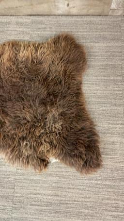 BROWN FUR RUG