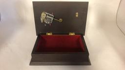 ENESCO BRASS GRAMOPHONE MUSIC JEWERY BOX