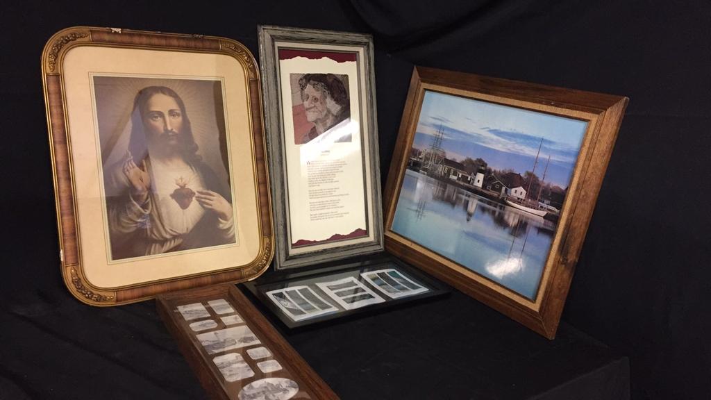 LANDSCAPE, JESUS & MOTIVATIONAL FRAMED ART