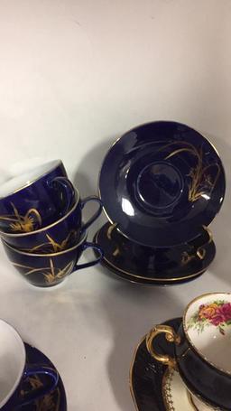 17PC JINGHUA AND ROSINA TEA SETS