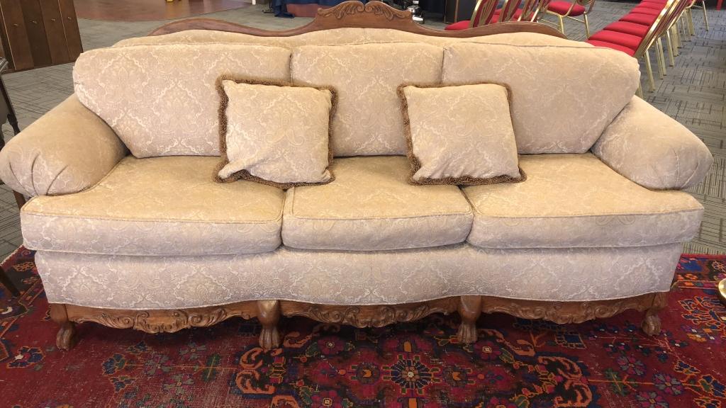 CLIFFORD'S UPHOLSTERY FRENCH VICTORIAN STYLE SOFA