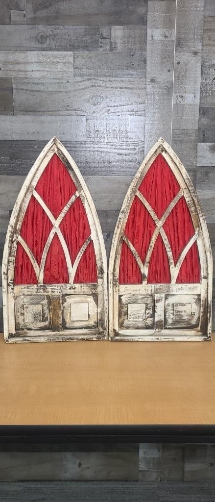 PAIR OF VINTAGE STYLE DECOR WINDOW ARCHES