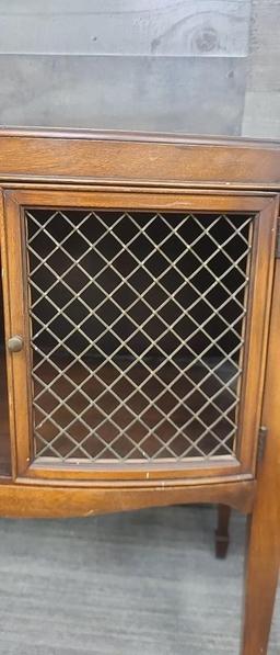 VINTAGE LENTZ TABLE CO MAHOGANY LATTICE END TABLES