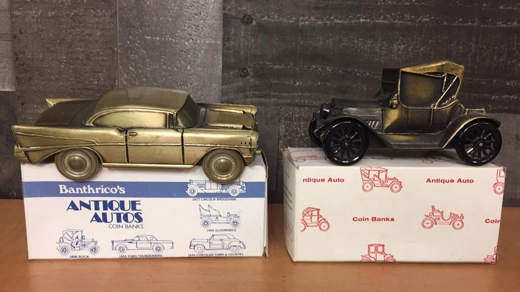 BANTHRICO "ANTIQUE AUTO" MODEL CAR COIN BANKS