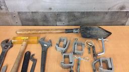 TRUCK BED CLAMPS, CAMPING SHOVEL, WRENCHES &  MORE