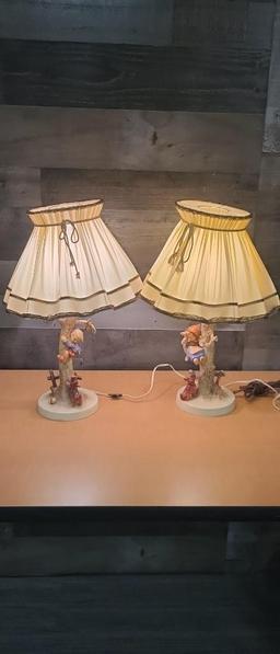 M.I. HUMMEL FIGURINE LAMPS: "OUT OF DANGER" & MORE