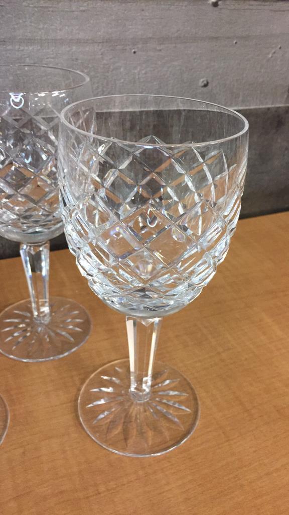 6) WATERFORD CRYSTAL COMERAGH WATER GOBLETS