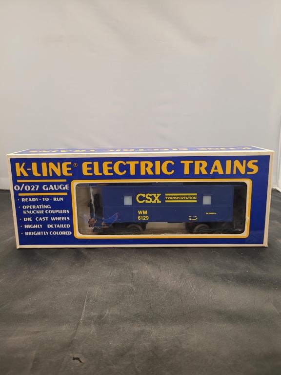 K-LINE ELECTRIC TRAINS CSX LIGHTED CABOOSE