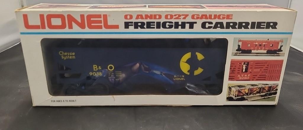 LIONEL "O" GAUGE FREIGHT CARRIER CHESSIE HOPPER