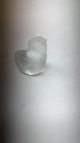 BACCARAT CRYSTAL FLEDGLING BIRD PAPERWEIGHT