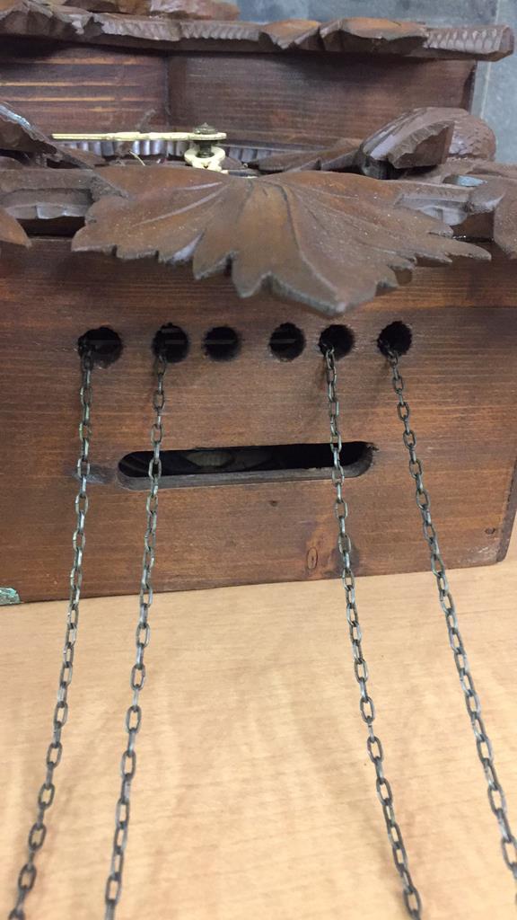 VINTAGE GERMAN DOUBLE CUCKOO CLOCK