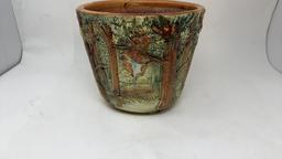 WELLER 1920s "WOODCRAFT" JARDINIERE FOREST PLANTER