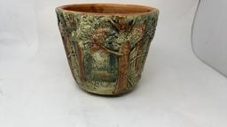 WELLER 1920s "WOODCRAFT" JARDINIERE FOREST PLANTER