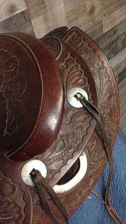 WESTERN SADDLE CO.  LEATHER SADDLE