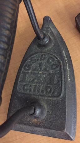 ANTIQUE FLAT IRONS: G.S. & CO., LXL, AND MORE