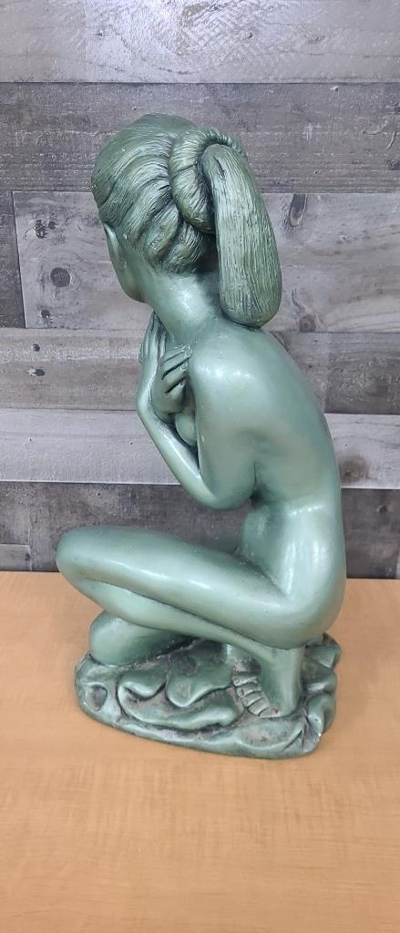MARWAL IND INC. GREEN NUDE LADY STATUE