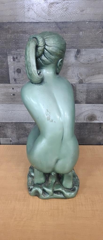 MARWAL IND INC. GREEN NUDE LADY STATUE