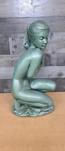 MARWAL IND INC. GREEN NUDE LADY STATUE