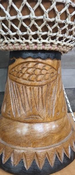 AFRICAN D'JEMEBE CARVED DRUM