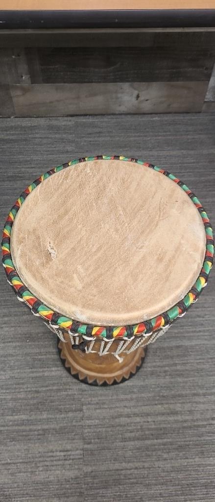 AFRICAN D'JEMEBE CARVED DRUM