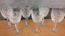 6) WATERFORD CRYSTAL COMERAGH WATER GOBLETS