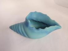 VAN BRIGGLE MING BLUE CONCH SHELL PLANTER