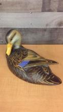 HAND-PAINTED SOLID WOOD DECOY DUCK