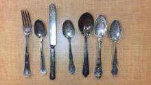 "STERLING" SOUVINER SPOONS 90G & SILVER PLATE