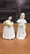 ROYAL DOULTON FIGURINES "MANDY" & "BRIDESMAID"