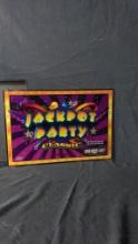 2003 JACKPOT PARTY CLASSIC GLASS DECOR PLAQUE