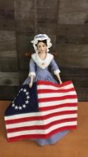 FRANKLIN MINT BETSY ROSS DOLL W/ ACCESSORIES