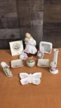 PORCELAIN DECOR: CANDLE HOLDERS, FIGURINE & MORE