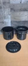 GRANITEWARE ENAMEL 3-IN-1 STOCK POT