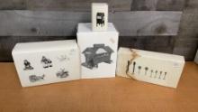 4) DEPT. 56 HERITAGE VILLAGE ACCESSORIES