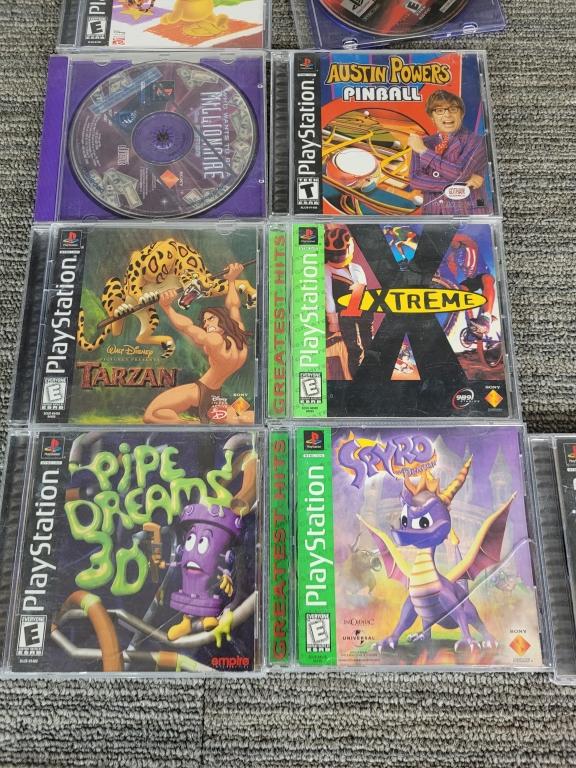 PLAYSTATION 1 CONSOLE, CONTROLLERS, & GAMES