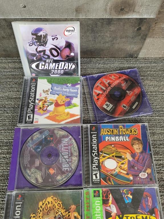 PLAYSTATION 1 CONSOLE, CONTROLLERS, & GAMES