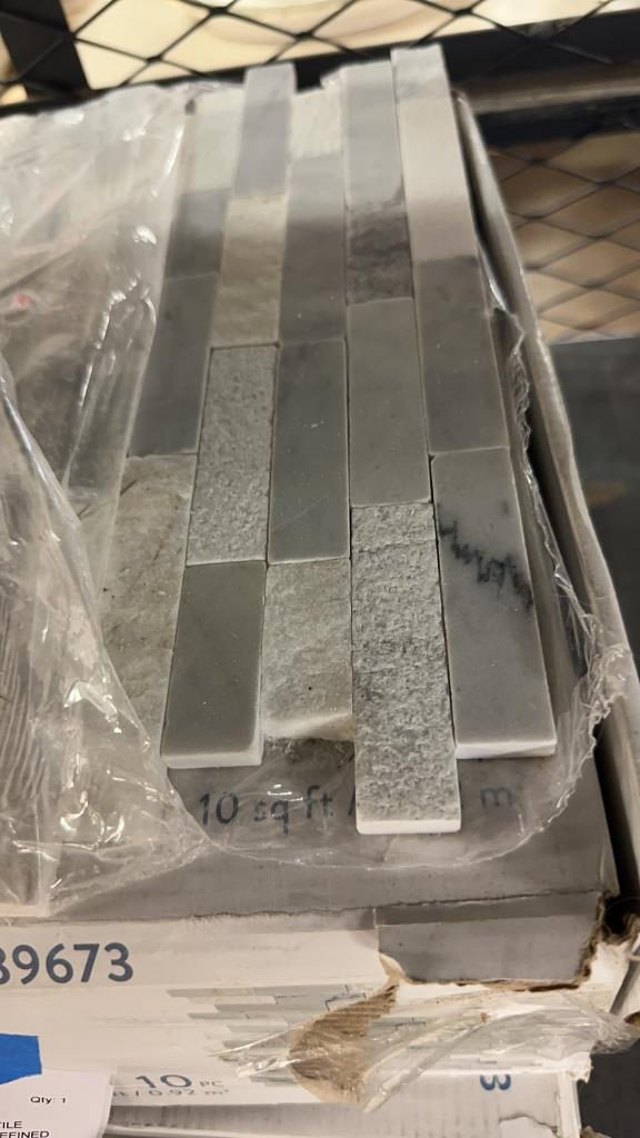 2) REFINED WHITE MARBLE MOSAIC TILE