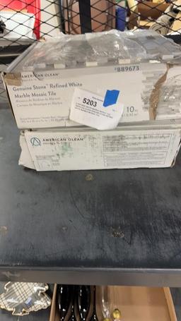 2) REFINED WHITE MARBLE MOSAIC TILE