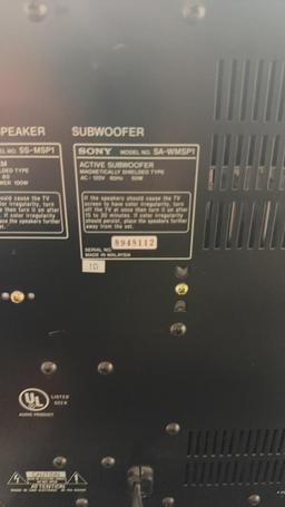 SONY SPEAKER SUBWOOFER            MODEL: SA-WMSP1