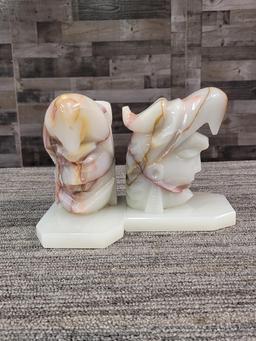 MARBLE WARRIOR BOOKENDS