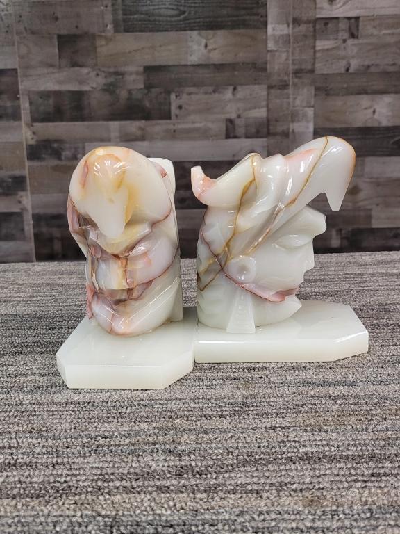 MARBLE WARRIOR BOOKENDS