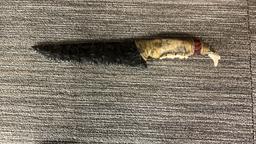 OBSIDIAN & COYOTE JAW BONE KNIFE