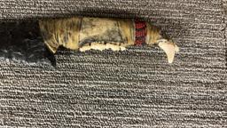 OBSIDIAN & COYOTE JAW BONE KNIFE