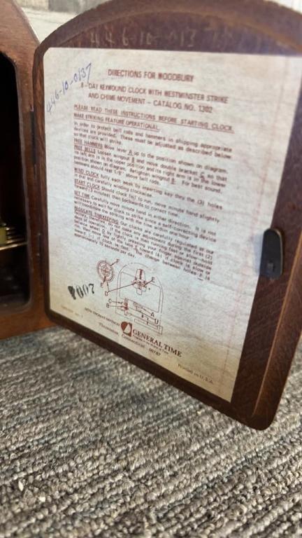 SETH THOMAS WESTMINSTER TAMBOUR CLOCK NO.1302