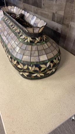 VTG SLAG GLASS BILLIARDS TABLE LAMP