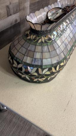 VTG SLAG GLASS BILLIARDS TABLE LAMP
