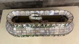 VTG SLAG GLASS BILLIARDS TABLE LAMP
