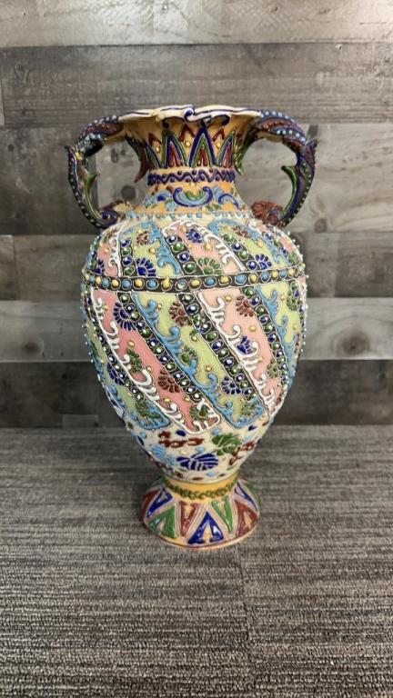 JAPANESE MORIAGE SATSUMA STYLE VASE