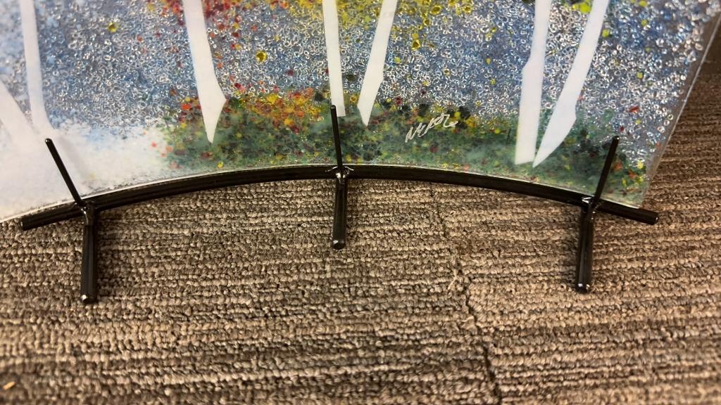 4 SEASONS CURVED FUSED GLASS ART