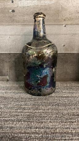 ANTIQUE IRIDESCENT WINE BOTTLES